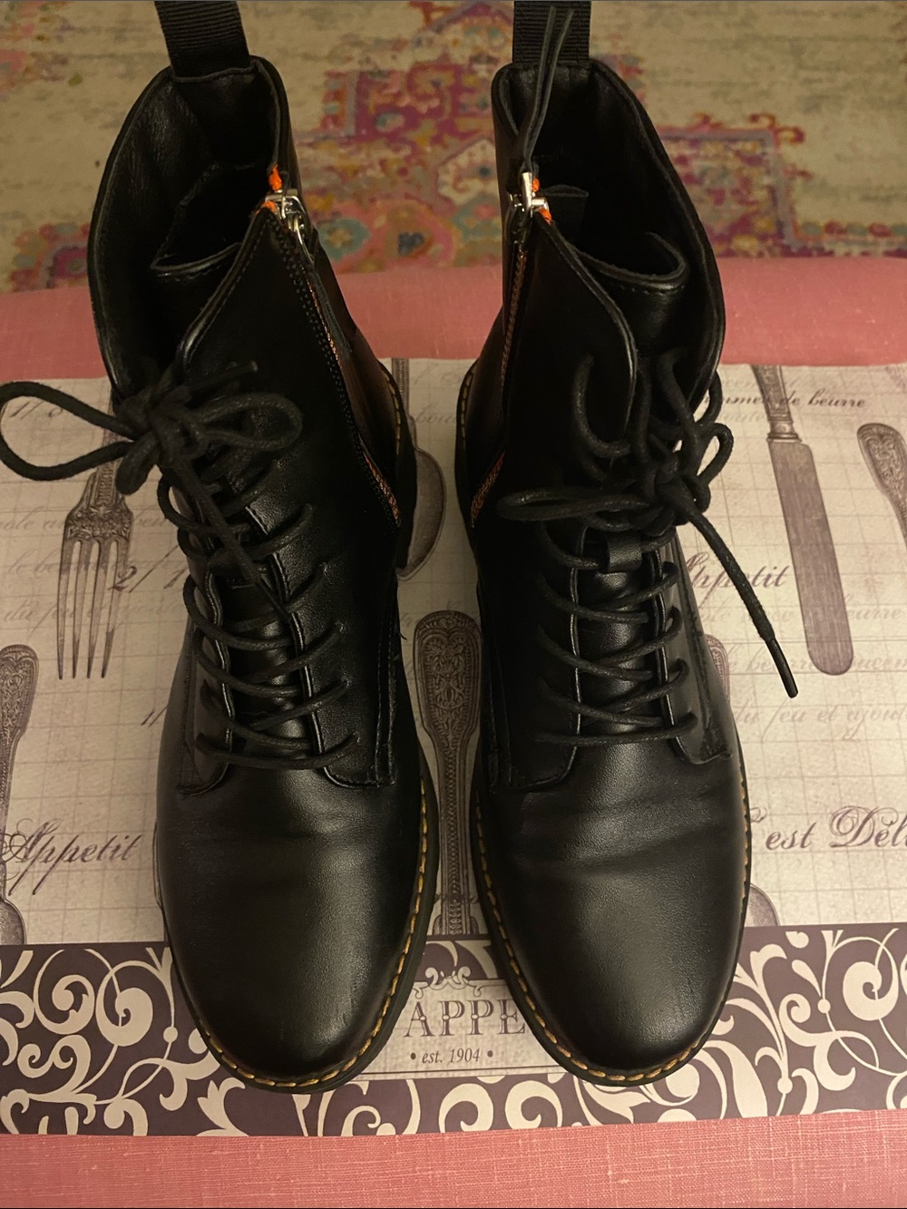 French Connection Grace Vegan Leather Combat Boot